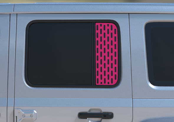 Perforated Window Design Decal- Fits Jeep Wrangler  & Gladiator Window Decal Pair