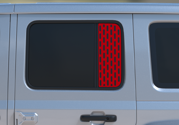 Perforated Window Design Decal- Fits Jeep Wrangler  & Gladiator Window Decal Pair