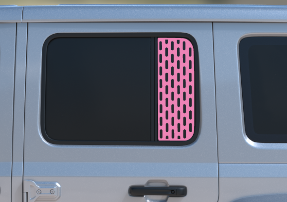 Perforated Window Design Decal- Fits Jeep Wrangler  & Gladiator Window Decal Pair
