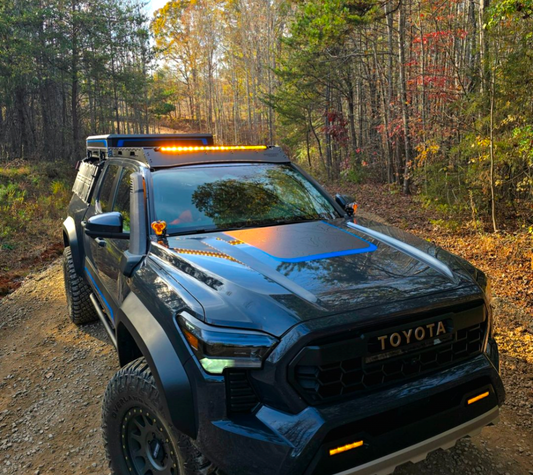 2024+ Tacoma Topographical Single-Layer Printed Hood Decal- Fits Toyota Tacoma Hood Decal