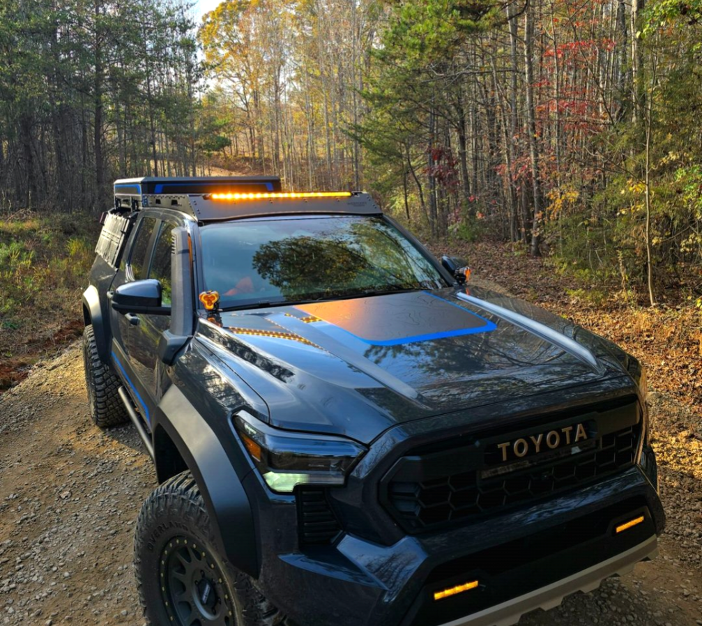 2024+ Tacoma Topographical Single-Layer Printed Hood Decal- Fits Toyota Tacoma Hood Decal