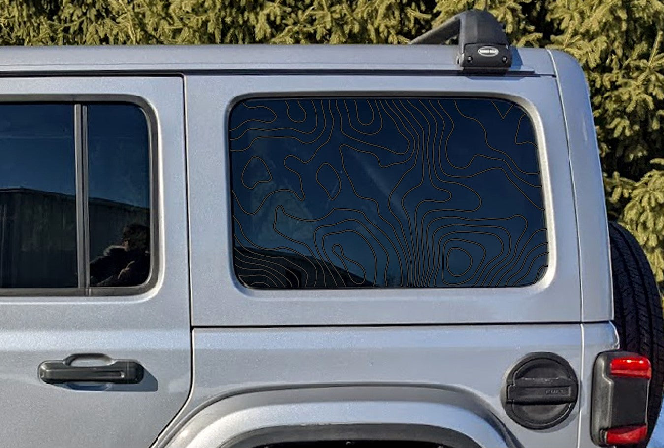 Topographical Rear Window Decal- Fits Jeep Wrangler JL