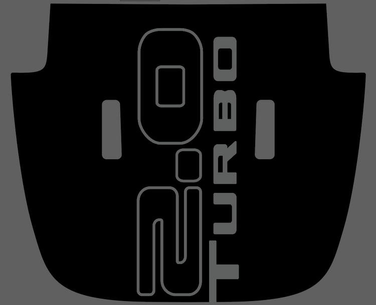 Full 2.0 Turbo Hood Decal Fits 2018+ Jeep Wrangler 2020+ Gladiator Hoo ...