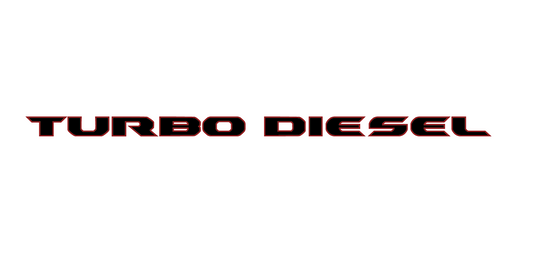 Turbo Diesel Accent Line- Fits Jeep Wrangler & Gladiator JL & More Fender Vent 2 Layer Decal-Pair