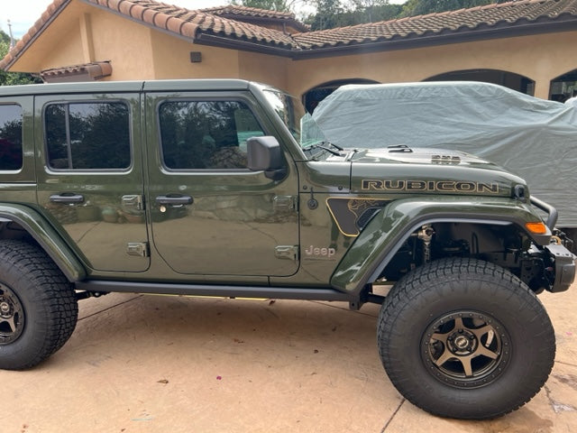 Gold Line Gold Accent Topographic Fender Vent Decal Jeep Wrangler Gladiator