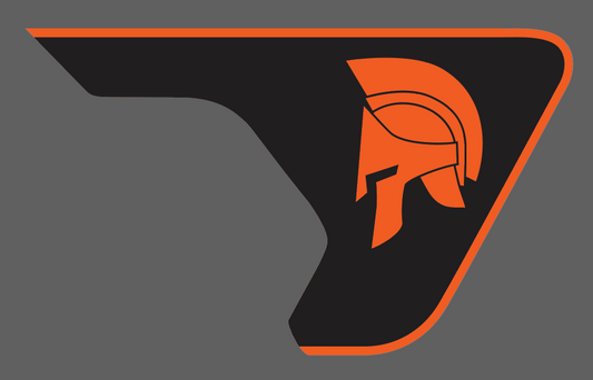 Gladiator Helmet Profile Color Line Blackout 2-Layer Decal- Fits Jeep Wrangler & Gladiator JL Fender Vent Decal-Pair