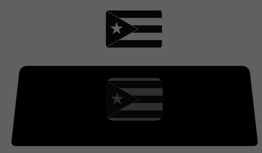 Puerto Rican Flag Cab Slider Window Decal