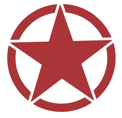 6" Military Star Side Decal Set-Pair- fits Wrangler,Jeep Gladiator and More