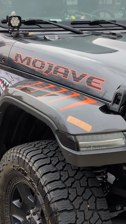 Fender Top Louver Slash Decal Set-Pair- fits JL, JK Wrangler and 2020 and newer Jeep Gladiator and More