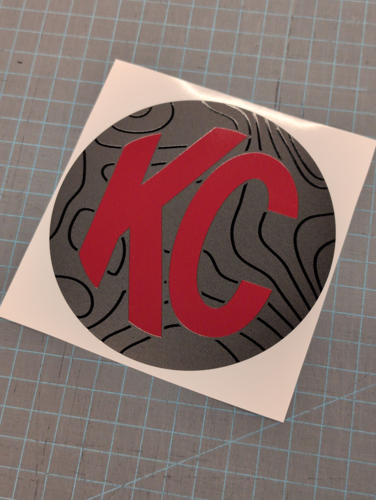 Topographical Overlay for KC Pro 6 / Titan Gravity Headlight Cover- pair