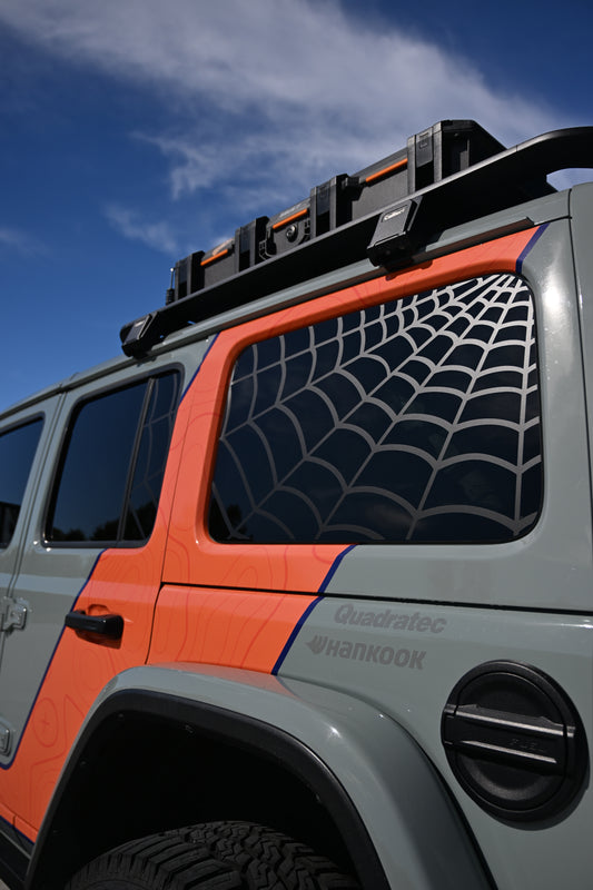Spider Web Window & Door Decal Set- Fits Jeep Wrangler JL
