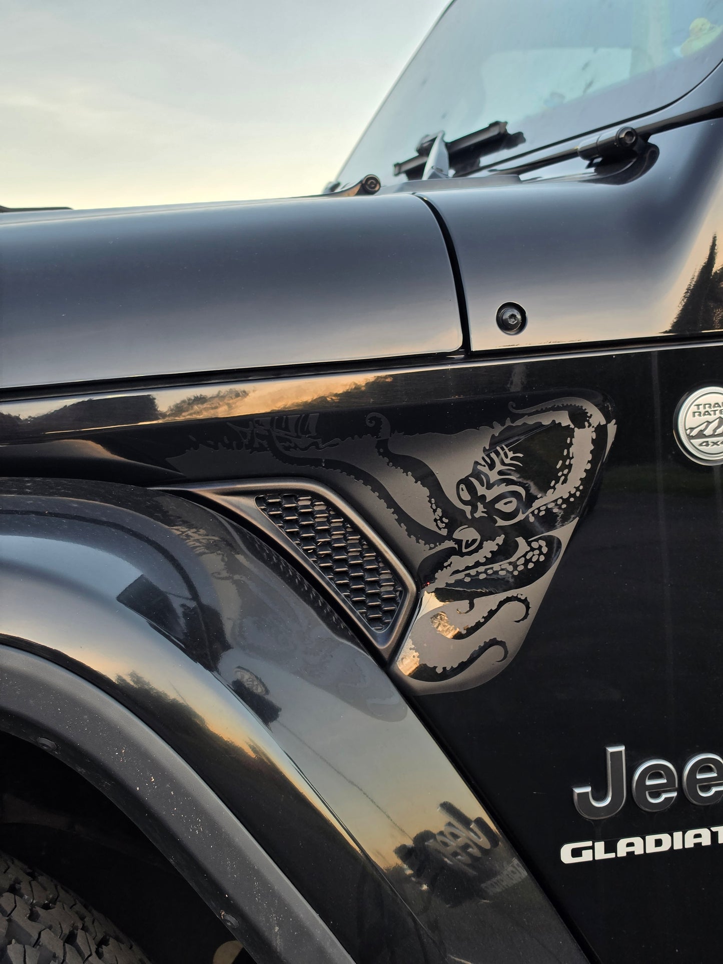 Kraken Attack, Wave, Ocean Decal Pair- Fits Jeep Wrangler