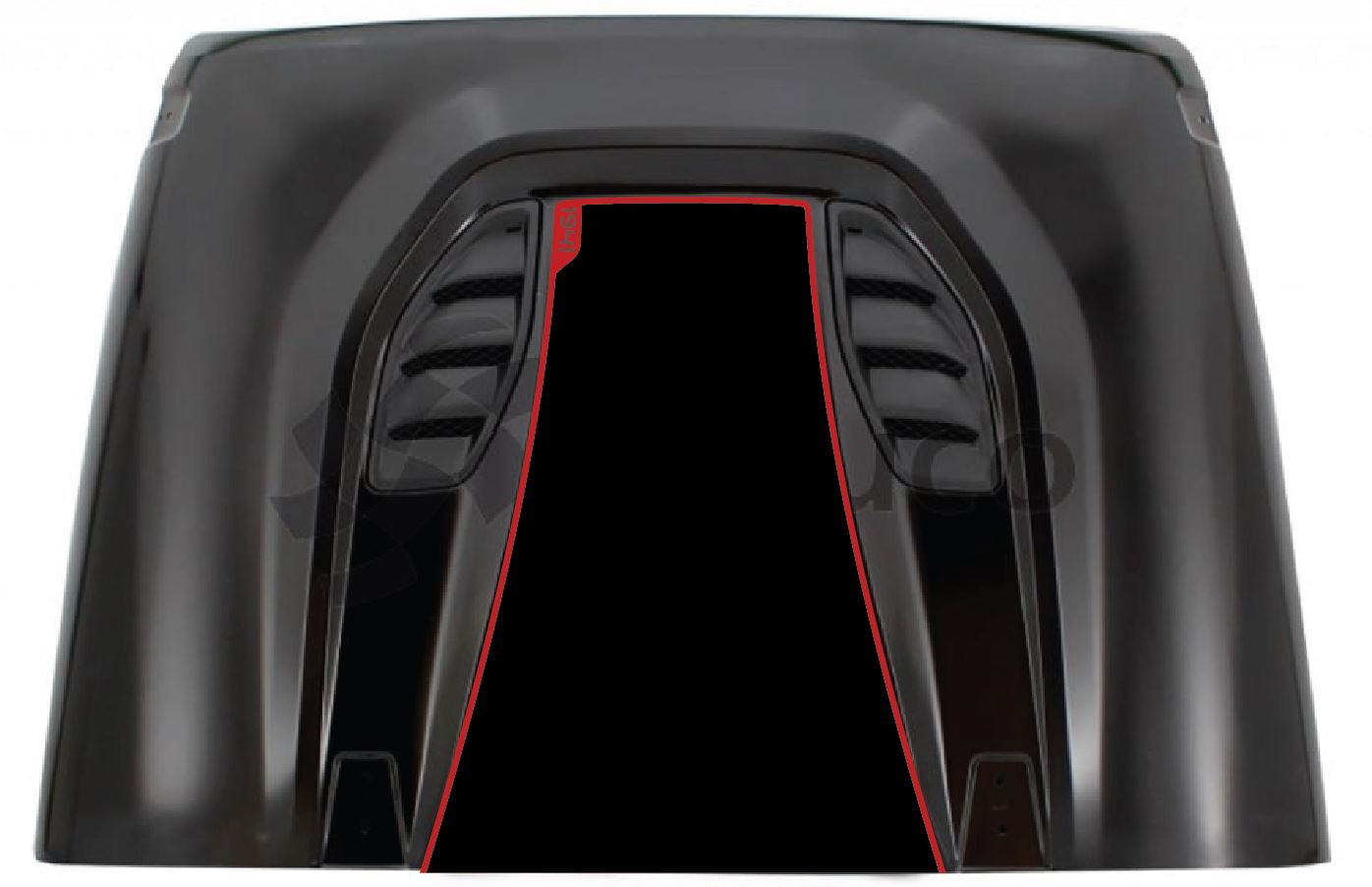 Hard Rock/10th Anniversary 2-Layer 1941 Red Line Rubicon Blackout Hood Decal- Fits Jeep Wrangler JK