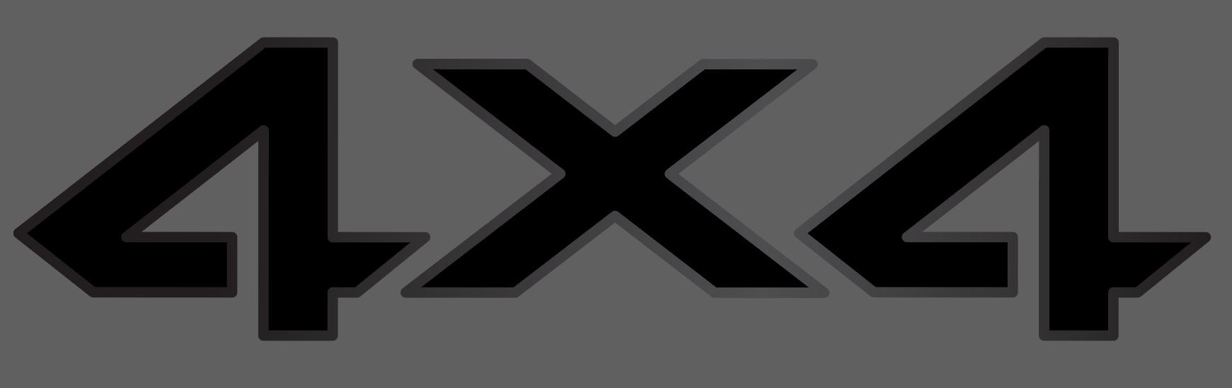 4x4 Decal 2 Layer Accent Color 4 Wheel Drive-4XE Inspired Decal-Pair ...