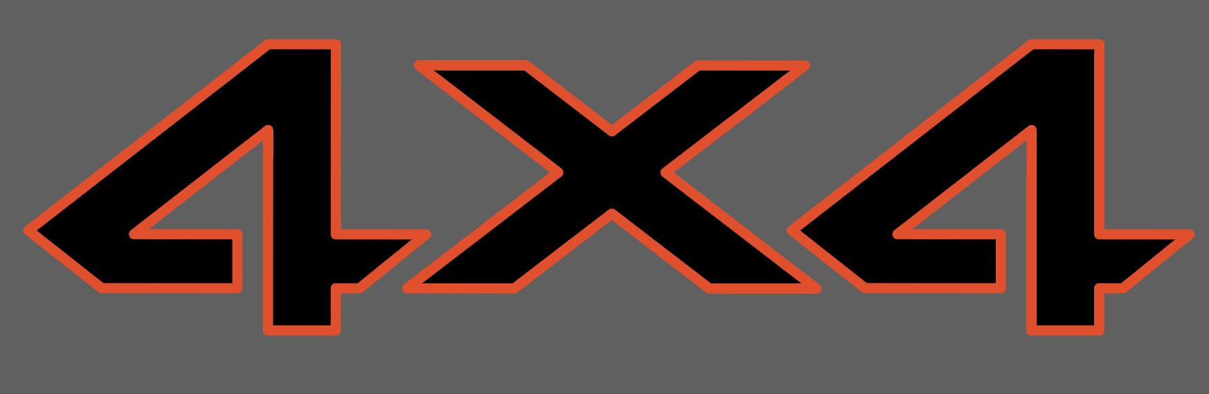 4x4 Decal 2 Layer Accent Color 4 Wheel Drive-4XE Inspired Decal-Pair ...