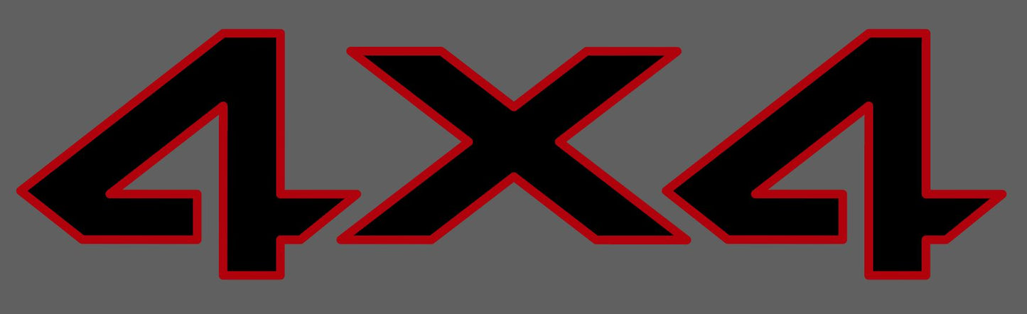 4x4 Decal 2 Layer Accent Color 4 Wheel Drive-4XE Inspired Decal-Pair