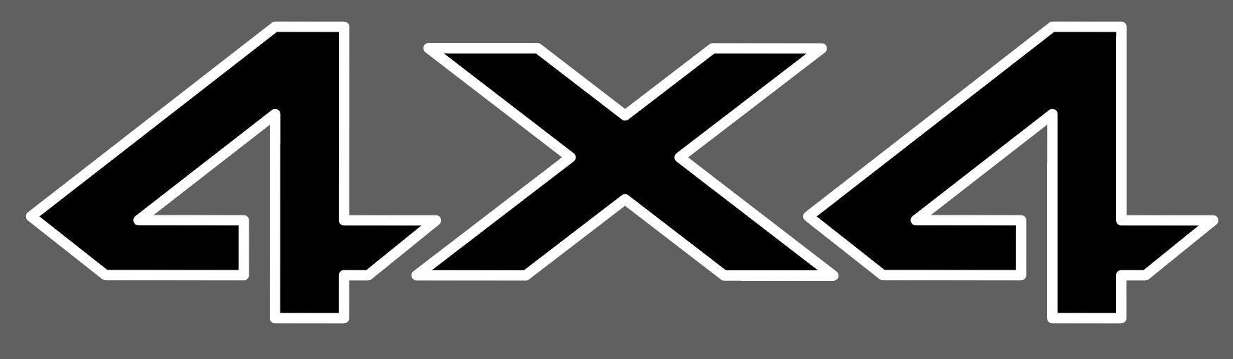 4x4 Decal 2 Layer Accent Color 4 Wheel Drive-4XE Inspired Decal-Pair ...