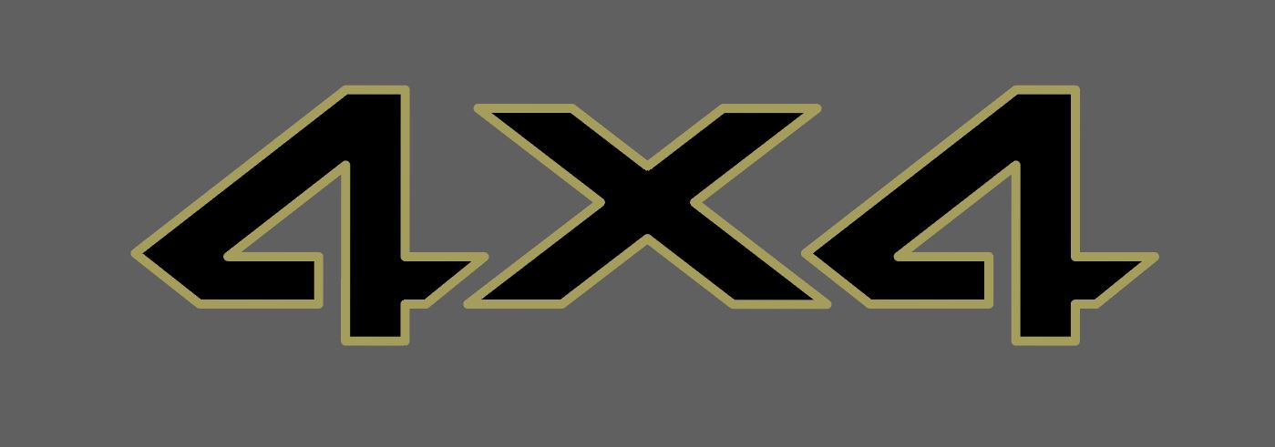 4x4 Decal 2 Layer Accent Color 4 Wheel Drive-4XE Inspired Decal-Pair