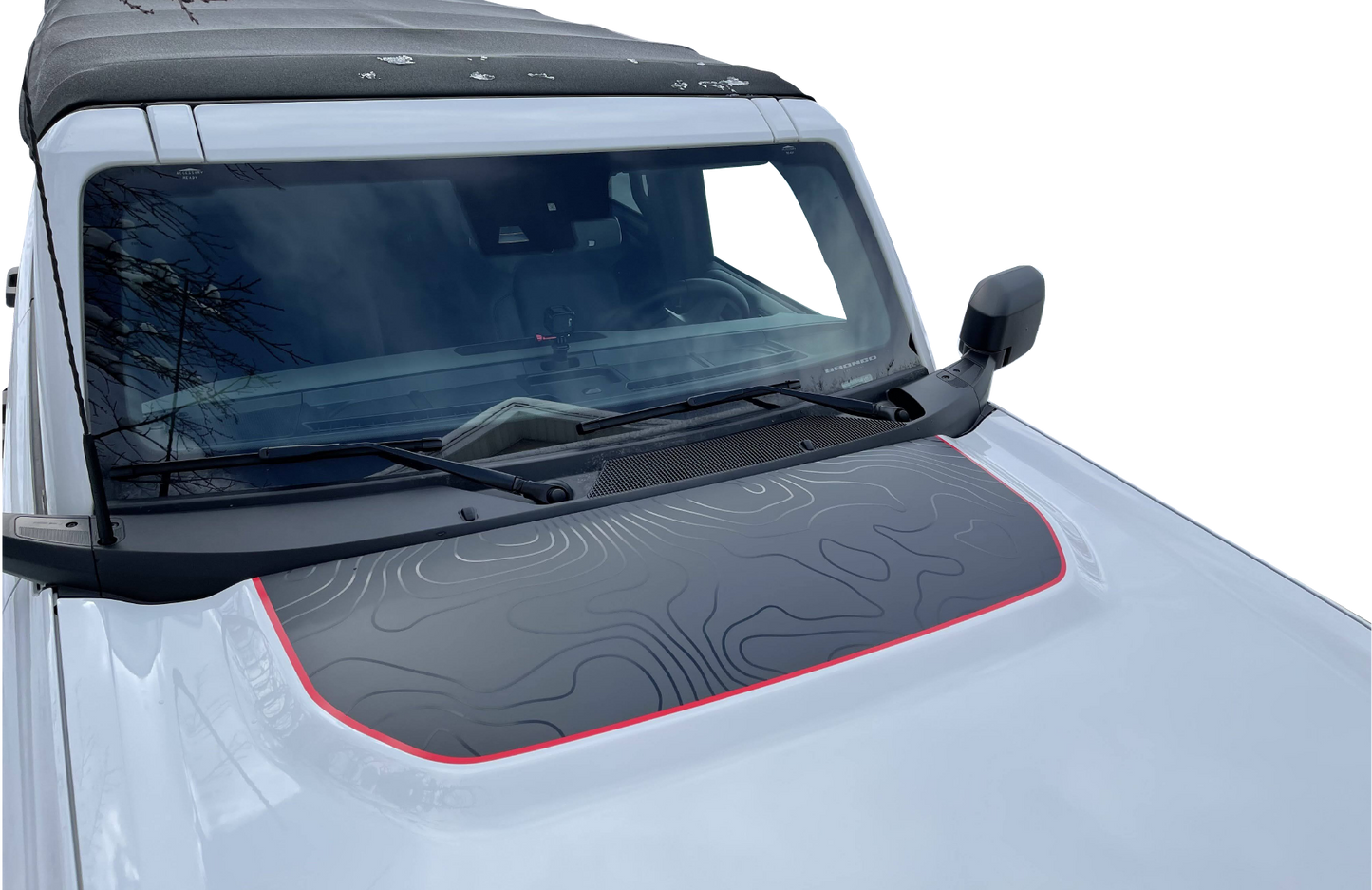 Bronco Topographical 3-Layer Hood Decal- Fits 2021+ Ford Bronco Hood Decal (3 Pieces)