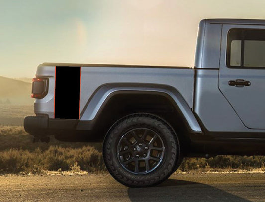 Color Line Blackout Bed Stripe Decal Set- fits 2020 and Newer Jeep Gladiator & Trucks