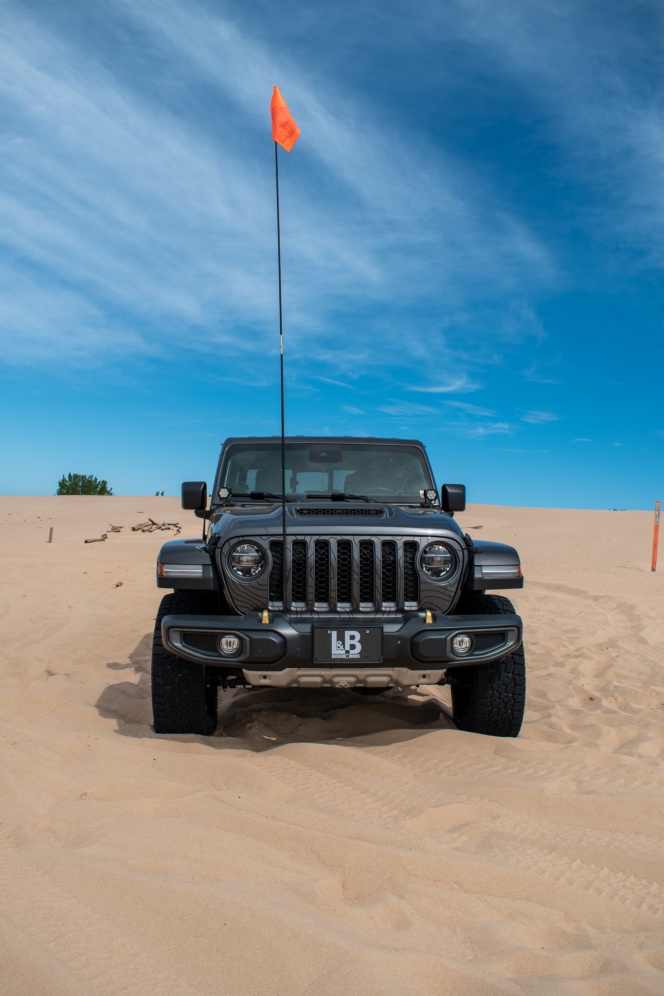 Jeep Gladiator Grille Topographical Line Stripes Decal