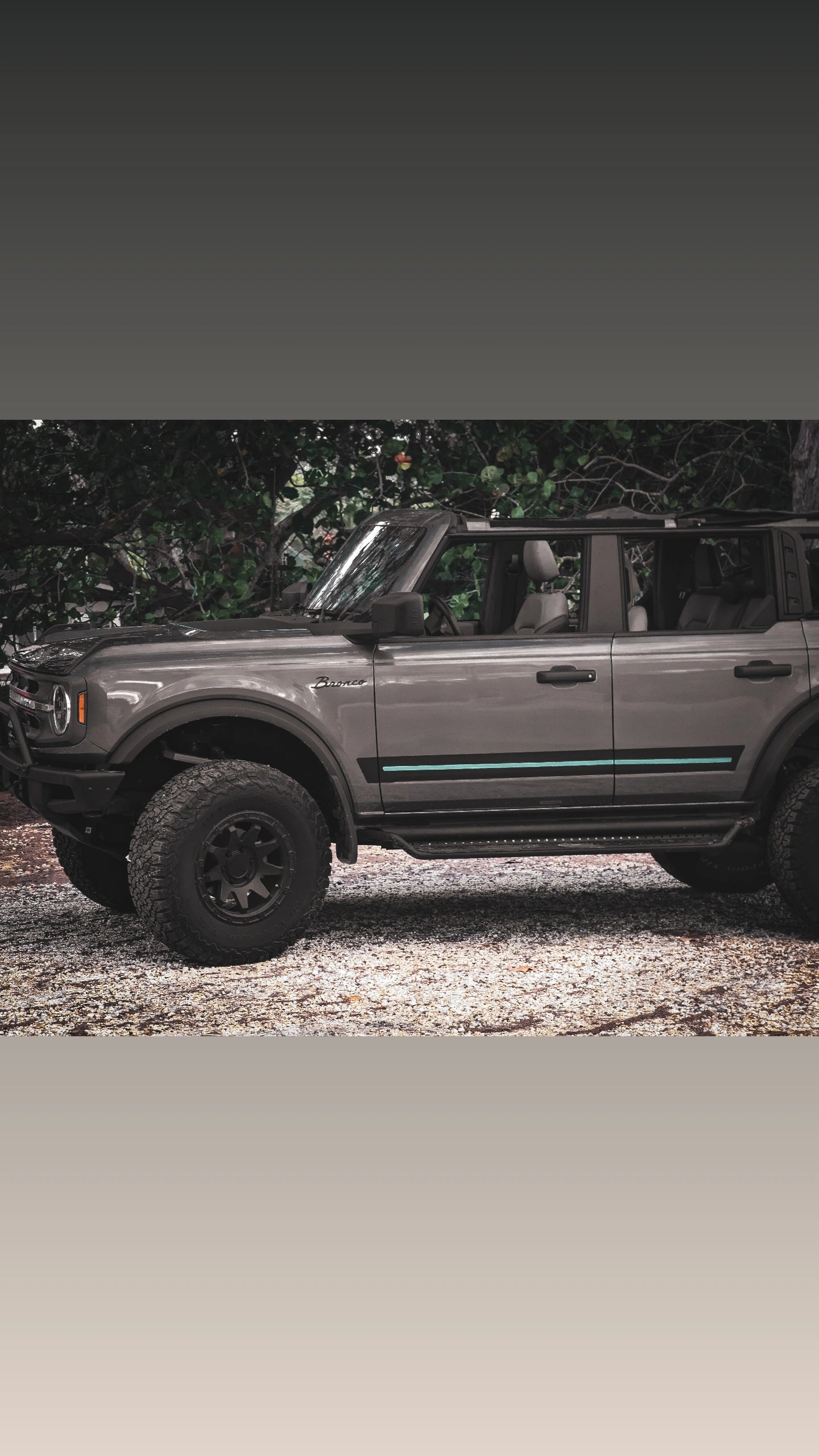 Bronco Side Body Stripe Accent Color Line Blackout 2 Layer Stripe Decal Set- fits 2021 and Newer Bronco