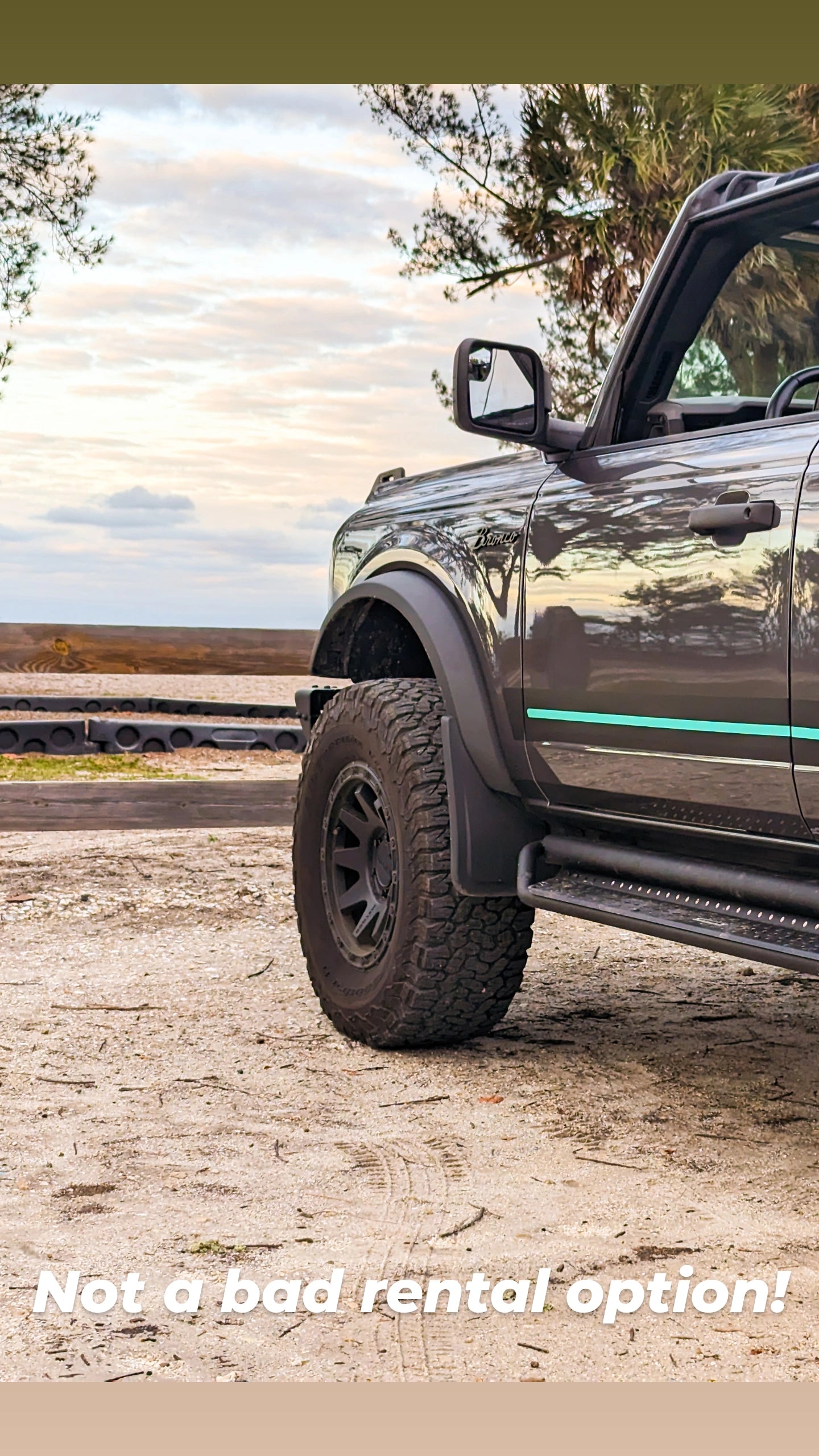 Bronco Side Body Stripe Accent Color Line Blackout 2 Layer Stripe Decal Set- fits 2021 and Newer Bronco