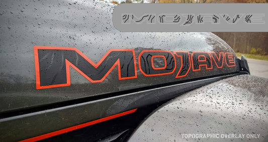 Topographical Overlay for Mojave Factory Hood Decal-Pair