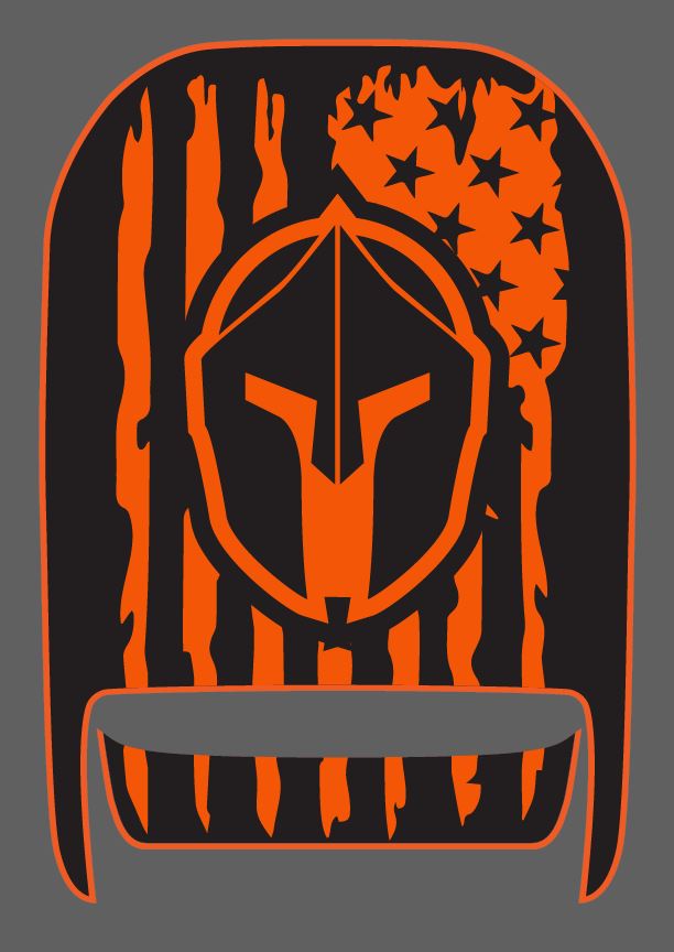 Mojave/392 Gladiator Helmet Spartan Flag USA Color Line Rubicon Blackout Hood Decal- Fits Jeep Wrangler & Gladiator JL Hood Decal 2-Layer Decal
