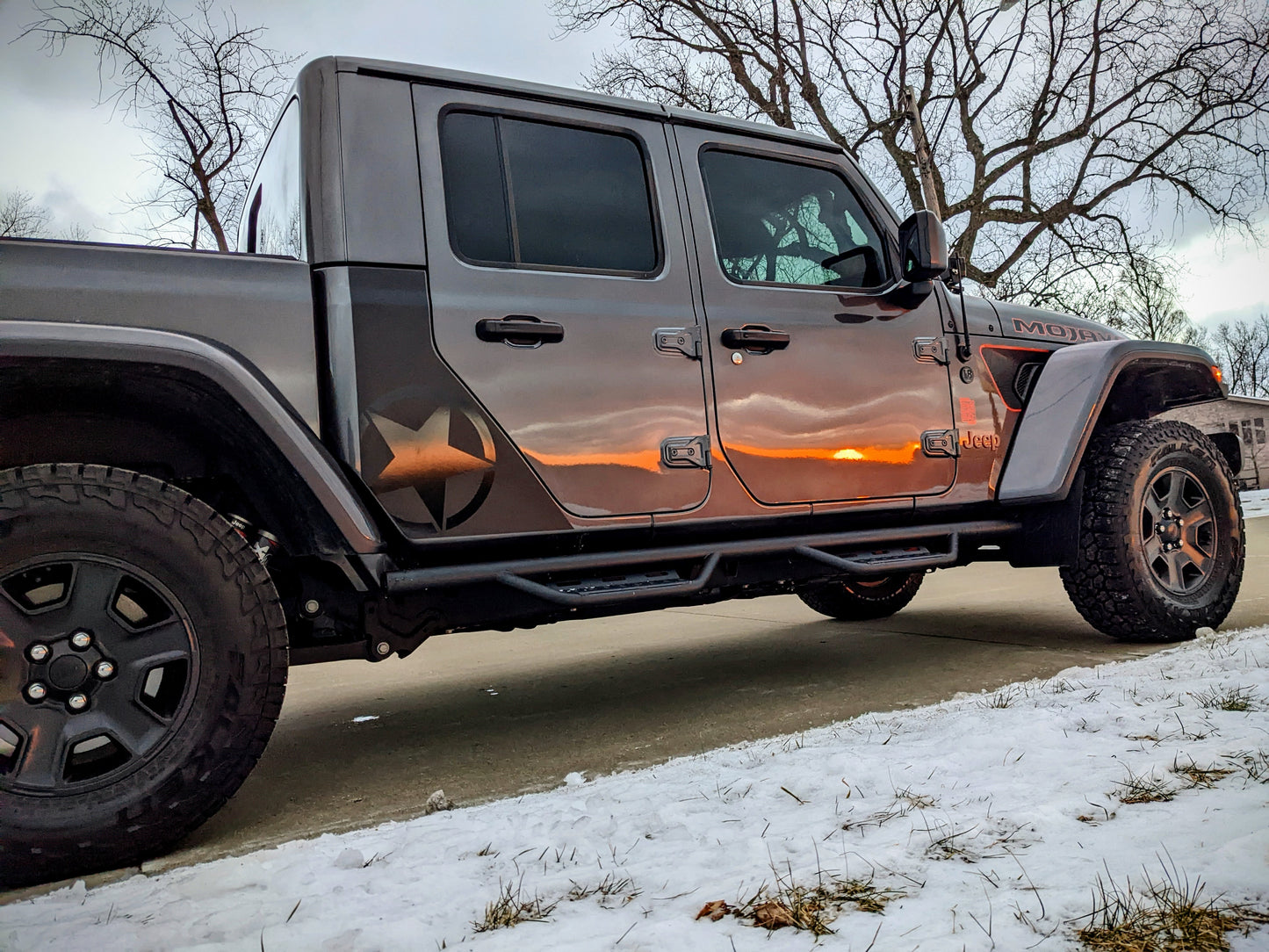 Military Star Cab Blackout Decal Set-Pair- fits 2020 and newer Jeep Gladiator