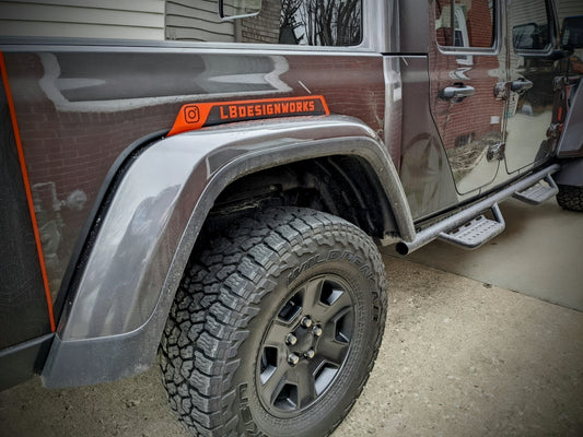 Instagram Facebook Handle, Website-2 Layer Accent Color Decal Rubicon Mojave  Fits Jeep Gladiator Fender Vent Decal-Pair
