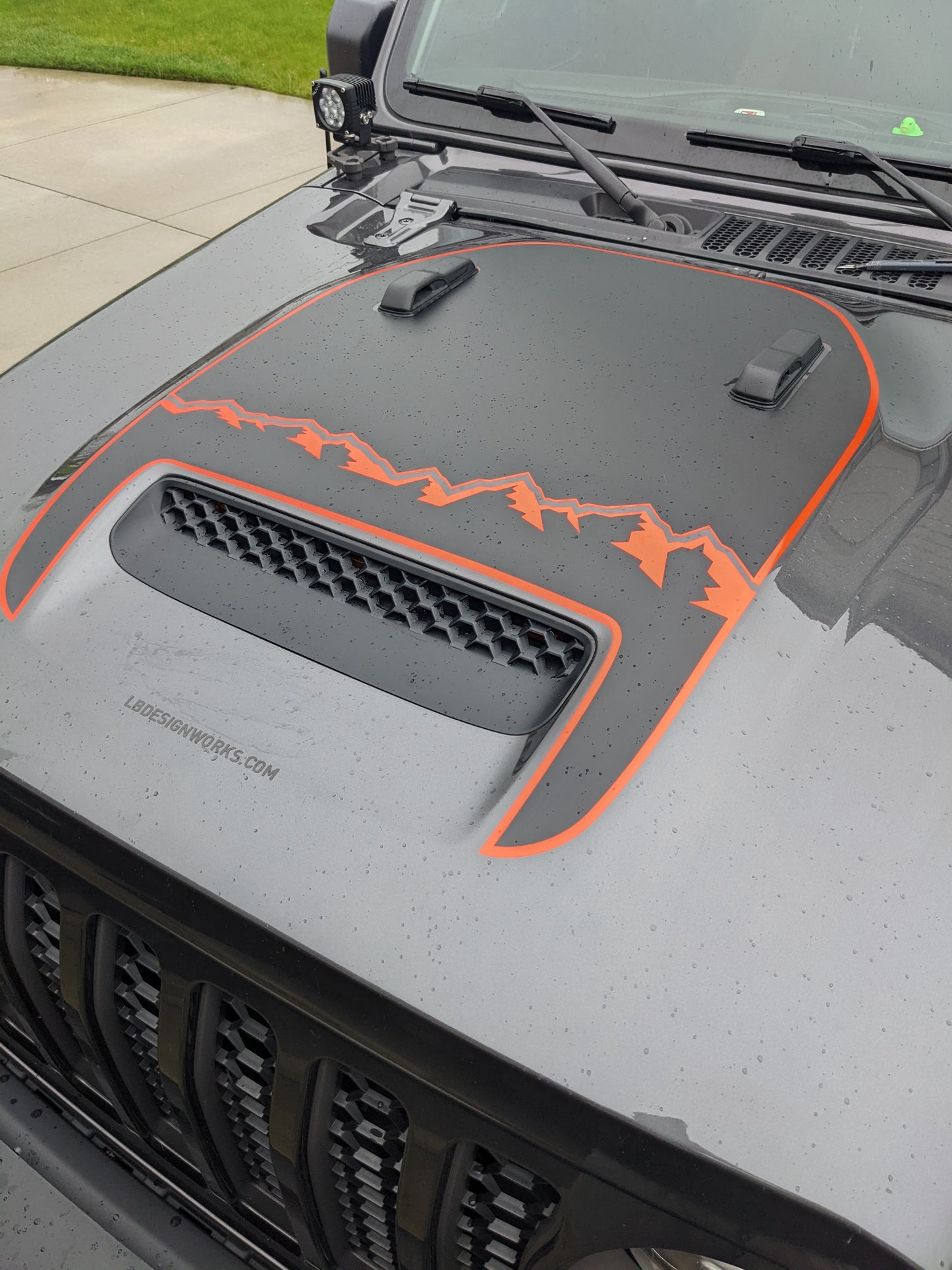 Color Line Mountain Mojave 392 Hood 3 Layer Decal Jeep Wrangler, Gladiator