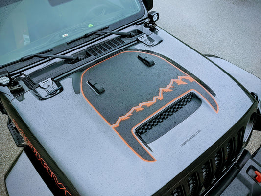 Color Line Mountain Mojave 392 Hood 3 Layer Decal Jeep Wrangler, Gladiator