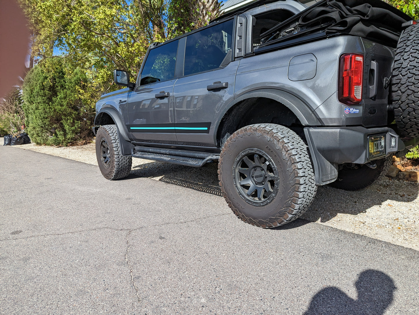 Bronco Side Body Stripe Accent Color Line Blackout 2 Layer Stripe Decal Set- fits 2021 and Newer Bronco