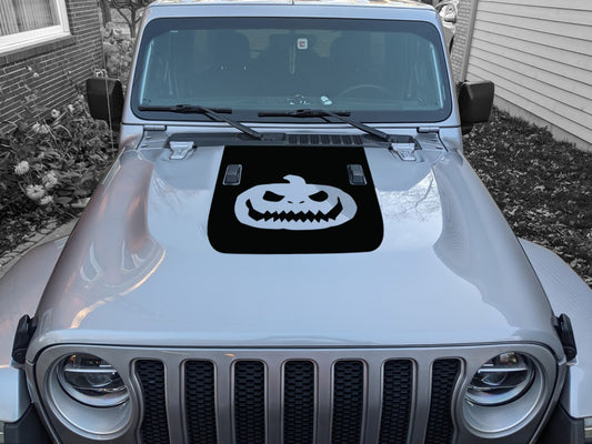 Pumpkin Blackout Hood Decal- Fits Jeep Wrangler & Gladiator JL Hood Decal