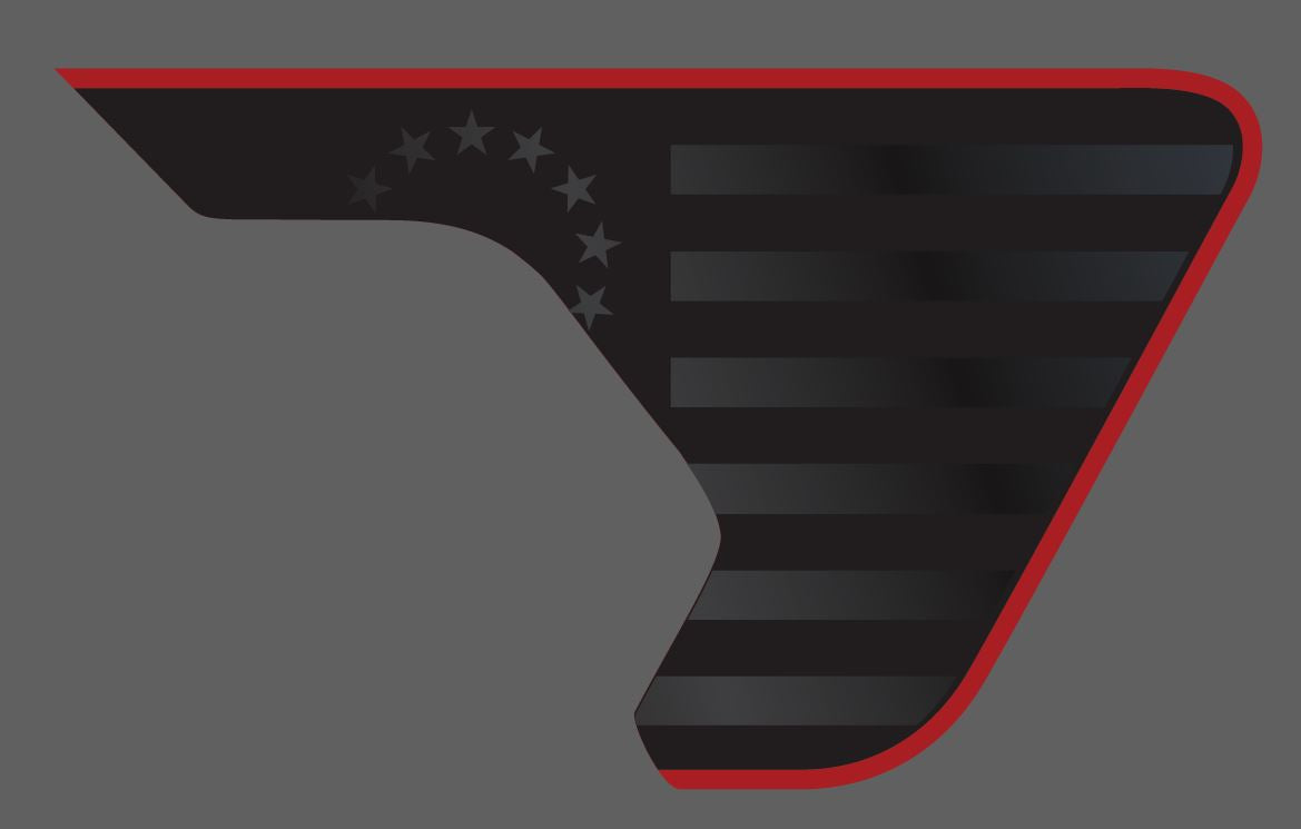 Betsy Ross USA American Flag 3-Layer Red Line Rubicon Mojave Blackout Decal- Fits Jeep Wrangler & Gladiator JL Fender Vent Decal-Pair