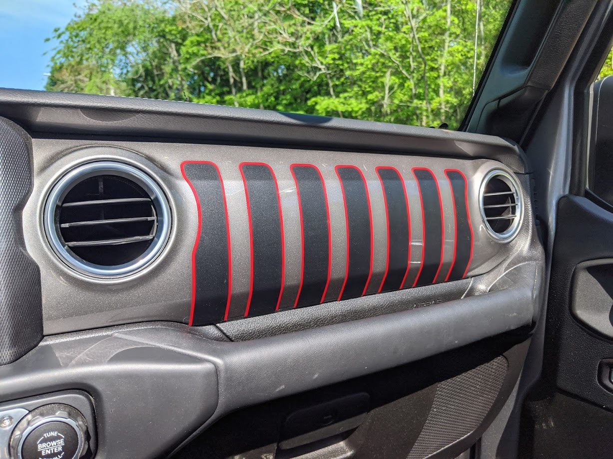 Topographical Jeep Style Color Line Grill Decal- Vinyl Dash