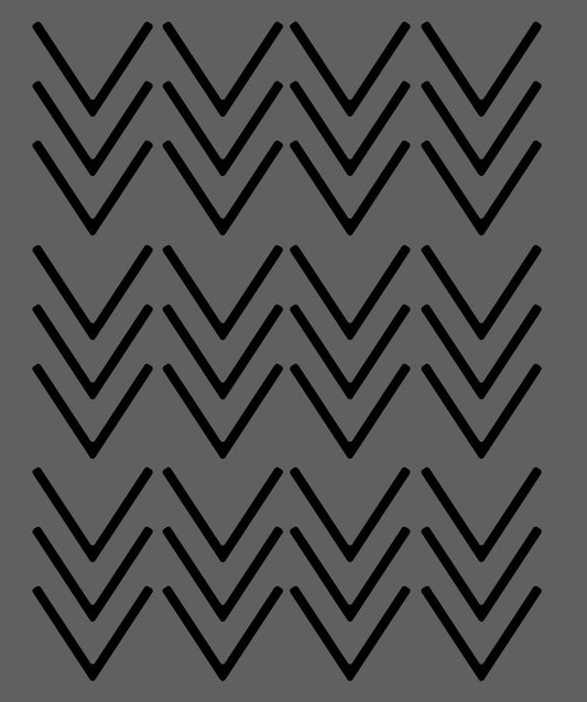 Triple Arrow Set- 12 Sets -  Arrow line geometric decal design Indoor/outdoor decal.