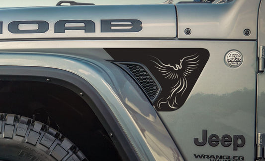 Phoenix Fire Bird Decal- Fits Jeep Wrangler & Gladiator JL Fender Vent Decal-Pair